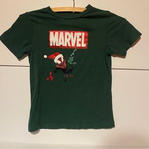 Spiderman Christmas Kids T-shirt ~Marvel~Small Graphics Front And Back
